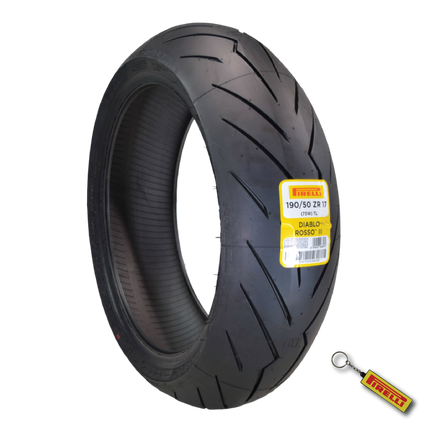 Pirelli Diablo Rosso III 190/50 ZR17 Rear Motorcycle Tire with Keychain
