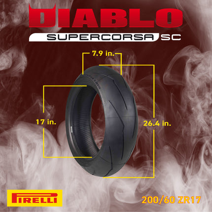 Pirelli Super Corsa V3 Front 120/70ZR17 Rear 200/60ZR17 Motorcycle Tires Set