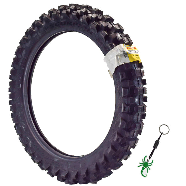 Pirelli Scorpion MX Extra X 100/90-19 57M NHS Rear Motocross Tire - Bias Ply Tube-Type Off-Road Training & Racing Tire for Hard to Medium-Soft Terrain
