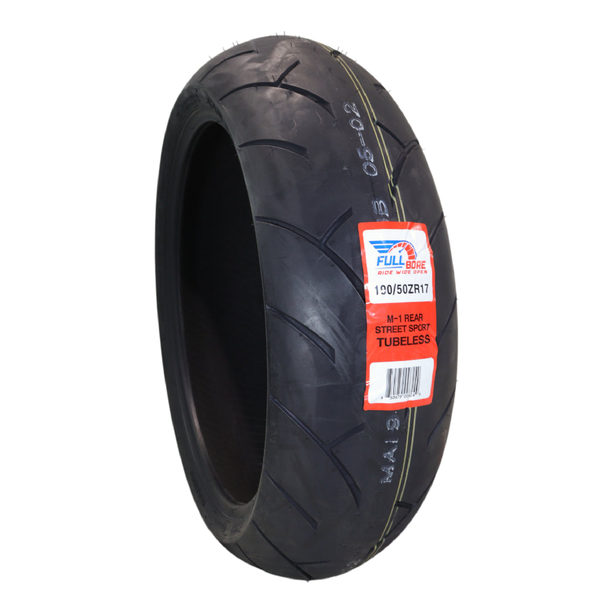 Full Bore M1 190/50ZR17 Rear Motorcycle Tire, High-Performance Radial, Superior Grip & Handling for Street Bikes, 190/50-17, USA Family Owned