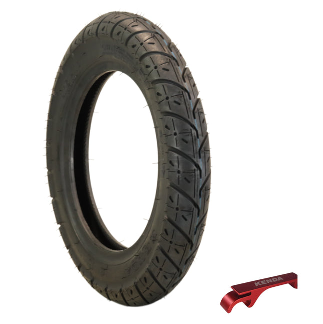 Kenda K329 2.75/10-37J Front/Rear Scooter Tire 4-Ply Tube-Type Motorcycle Tire for Street and Light Off-Road Use 2.75-1 37J w/ keychain