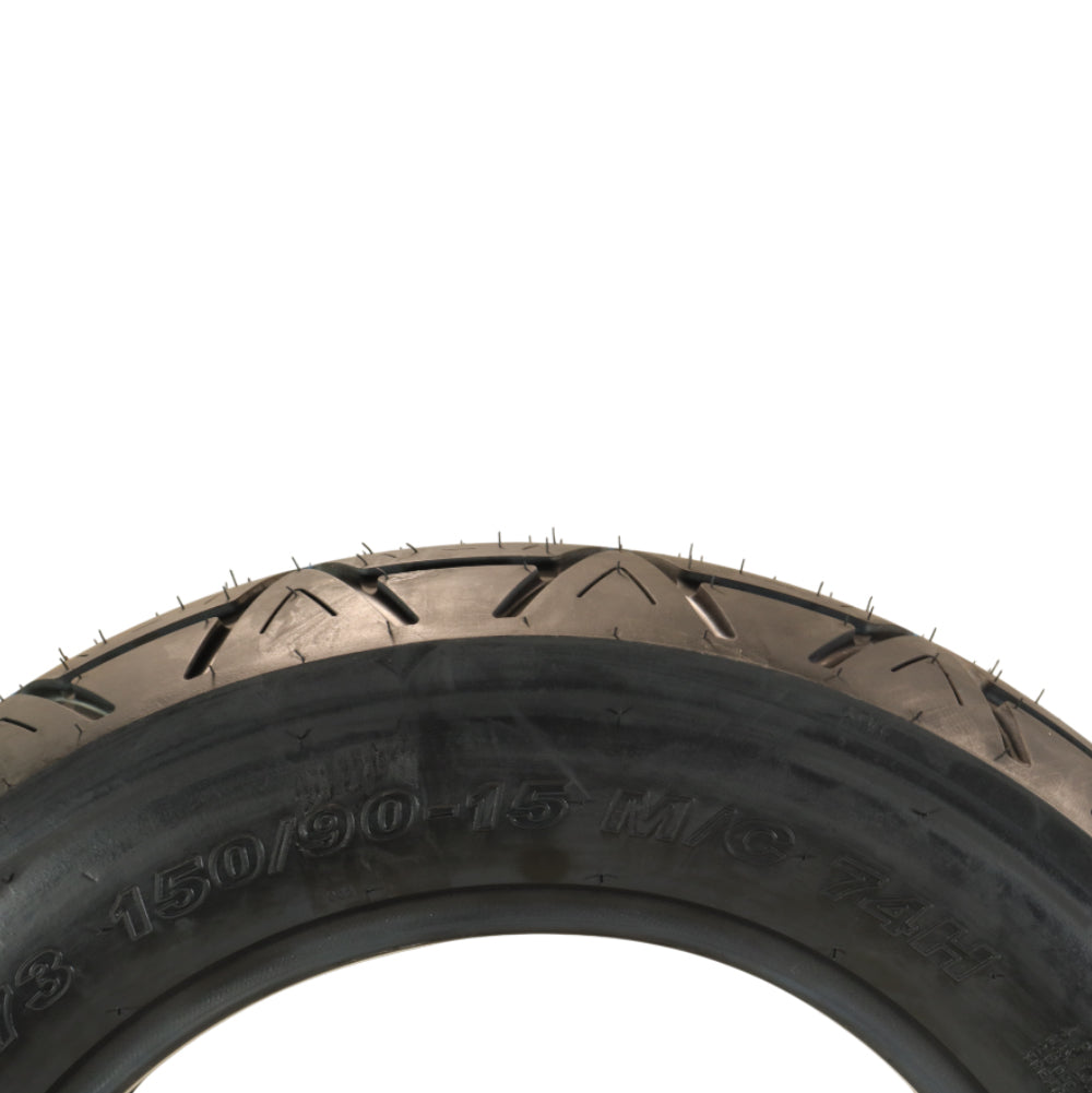 Kenda Kruz K673F 150/90-15 74H Rear Motorcycle Tire - Bias Ply, Tubeless, DOT Approved, High-Mileage Cruiser Tire with Excellent Wet Grip and Stability, (150-90 15 74H) Includes Kenda Keychain