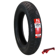Kenda Kruz K673F 130/90-16 (72H) Front Motorcycle Tire  - Bias Ply, Tubeless, DOT Approved, High-Mileage Cruiser Tire with Excellent Wet Grip and Stability, (130-90 16 72H) Includes Kenda Keychain