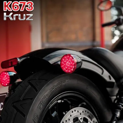 Kenda Kruz K673F 130/90-16 (72H) Front Motorcycle Tire  - Bias Ply, Tubeless, DOT Approved, High-Mileage Cruiser Tire with Excellent Wet Grip and Stability, (130-90 16 72H) Includes Kenda Keychain