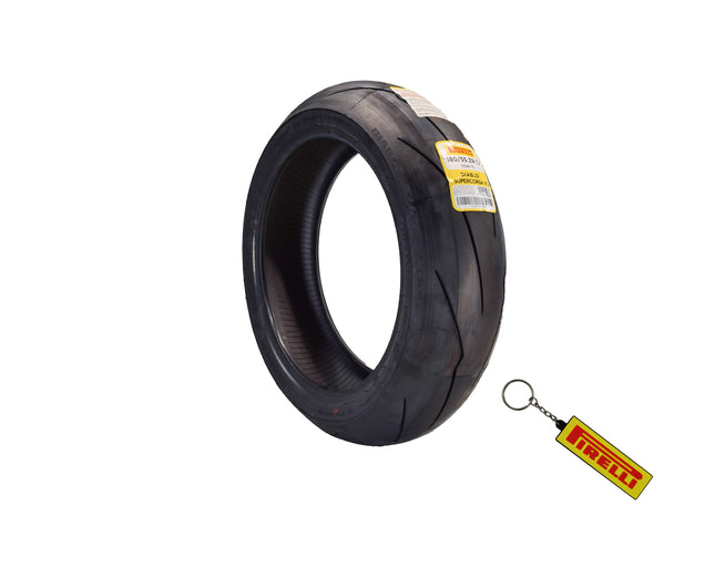 Pirelli Diablo SUPERCORSA V3 180/55ZR17 (73 W) Rear Motorcycle Street Racing Tire - High Performance, Durable, & Reliable Tire for Street Racing Bikes w/ Keychain