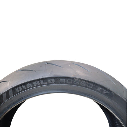 Pirelli Diablo Rosso IV  110/70-17 54H Front & 190/50ZR17 Rear Motorcycle Tire - High Performance, Durable, & Reliable Tire for Super Sport Bikes w/ Keychain