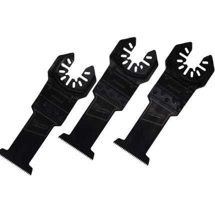 Milwaukee OPEN-LOK™ Universal Fit 1-3/8" High Carbon Steel Wood Oscillating Multi-Tool Blades (3-Pack) with Black Oxide Coating, Fast Plunge Cuts for Wood, PVC & Drywall