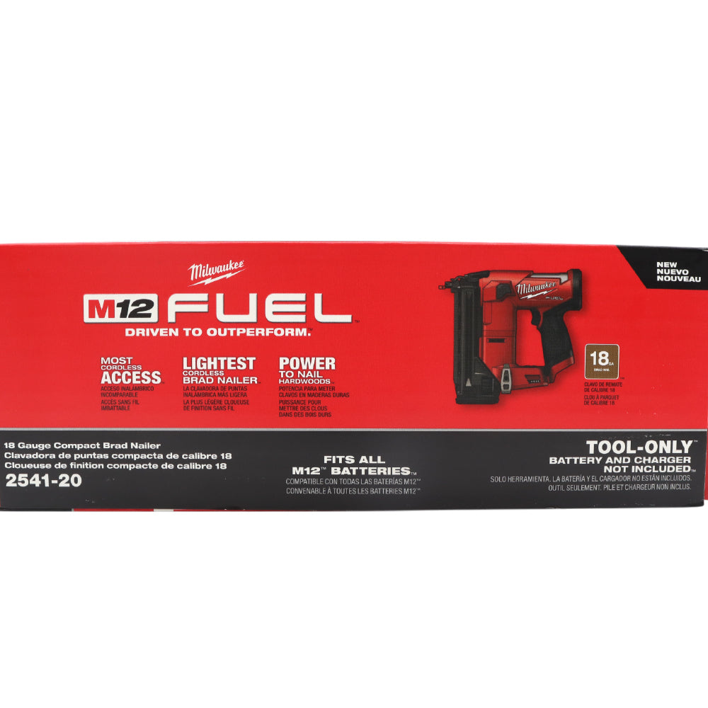 Milwaukee 2541-20 M12 FUEL 12-Volt Lithium-Ion Brushless Cordless 18-Gauge 1-1/2