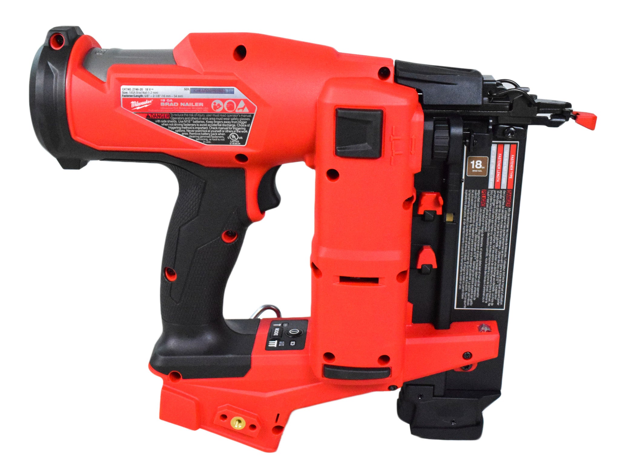 Milwaukee 2746-20 M18 Fuel 18V Lithium-Ion Brushless 18-Gauge Brad Nailer (Tool Only) (CLONE)