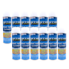 Nitro Lubricants Brake Cleaner – Fast-Drying, Non-Chlorinated Formula Removes Grease, Oil, Tar, and Brake Fluid – Residue-Free Performance – 12oz – Made in USA (12-Pack)