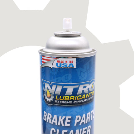 Nitro Lubricants Brake Cleaner – Fast-Drying, Non-Chlorinated Formula Removes Grease, Oil, Tar, and Brake Fluid – Residue-Free Performance – 12oz – Made in USA (12-Pack)