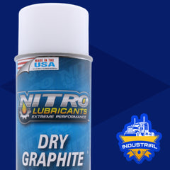 Nitro Lubricants Dry Graphite Spray – 12.75oz Fast-Drying Lubricant for Metal & Plastic; Resists Water, Oil, and Chemicals; Performs Under Heat & Pressure in Dry Applications- Made in USA (10-Pack)