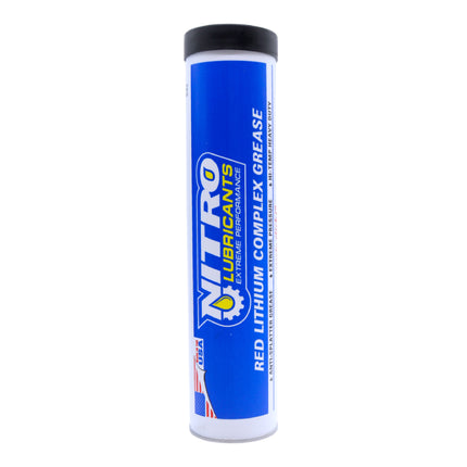 Nitro Lubricants Red Lithium Complex Grease – 14oz Tube for Automotive, Racing, Marine & Off-Road Use – Heavy-Duty, Extreme-Pressure, Multi-Purpose Grease( NLGI #2)