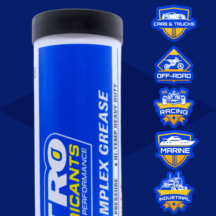 Nitro Lubricants Red Lithium Complex Grease – 14oz Tube for Automotive, Racing, Marine & Off-Road Use – Heavy-Duty, Extreme-Pressure, Multi-Purpose Grease, NLGI #2 (8-Pack)