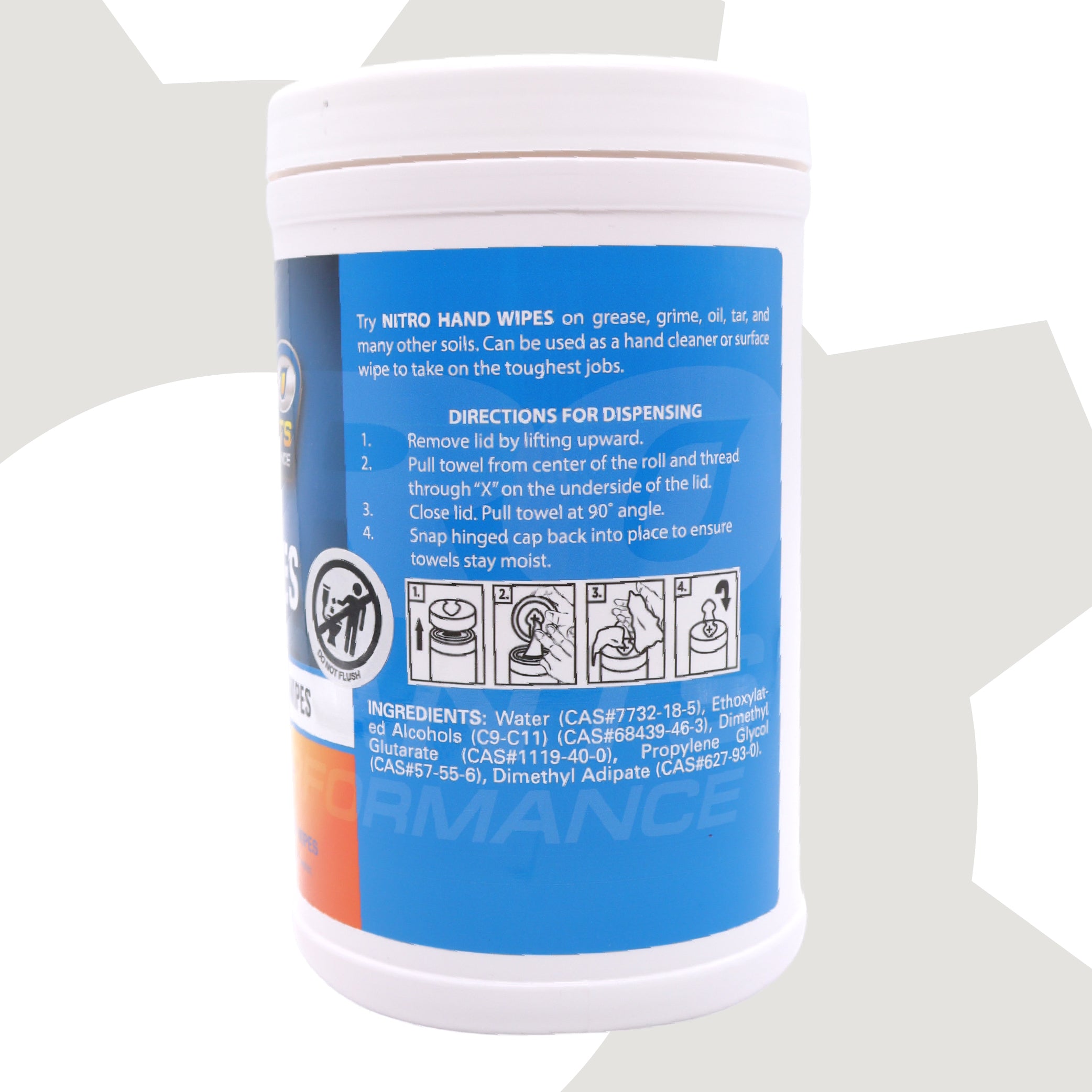Nitro Lubricants Hand & Surface Cleaning Wipes – Heavy Duty, Two-Sided, Waterless Towels Remove Grease, Oil, Tar, Brake Dust, Inks, Grime & Nonporous Surfaces – 70 Count – Made in USA (3-Pack)