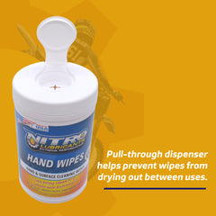 Nitro Lubricants Hand & Surface Cleaning Wipes – Heavy Duty, Two-Sided, Waterless Towels Remove Grease, Oil, Tar, Brake Dust, Inks, Grime & Nonporous Surfaces – 70 Count – Made in USA (4-Pack)