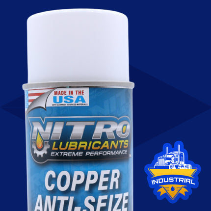 Nitro Lubricants Copper Anti-Seize – 14oz High Temp Anti-Seize Spray for Nuts, Bolts, Studs, Bearings & Slides; Prevents Seizing, Galling & Corrosion in Industrial & Automotive - Made in USA  (2-Pack)