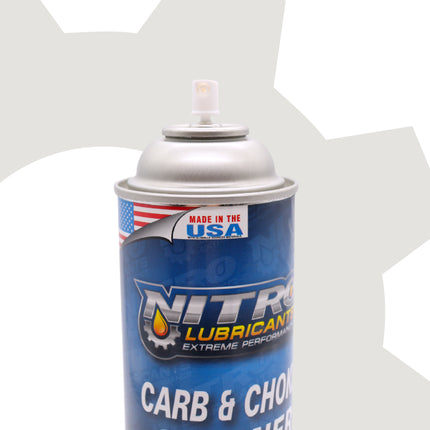 Nitro Lubricants Carb & Choke Cleaner - 12oz Sensor-Safe Formula for Removing Gum, Varnish, Carbon & Grease; Improves Idle & Acceleration in Carburetors, PCV & Linkages - Made in USA (2-Pack)