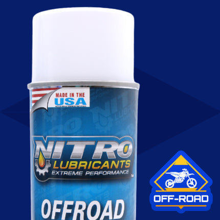 Nitro Lubricants Off-Road Chain Lube – Thick Clinging Foam Lubricates & Penetrates Rollers to Protect Against Corrosion, Friction & Wear – 12 oz – Made in USA (10-Pack)