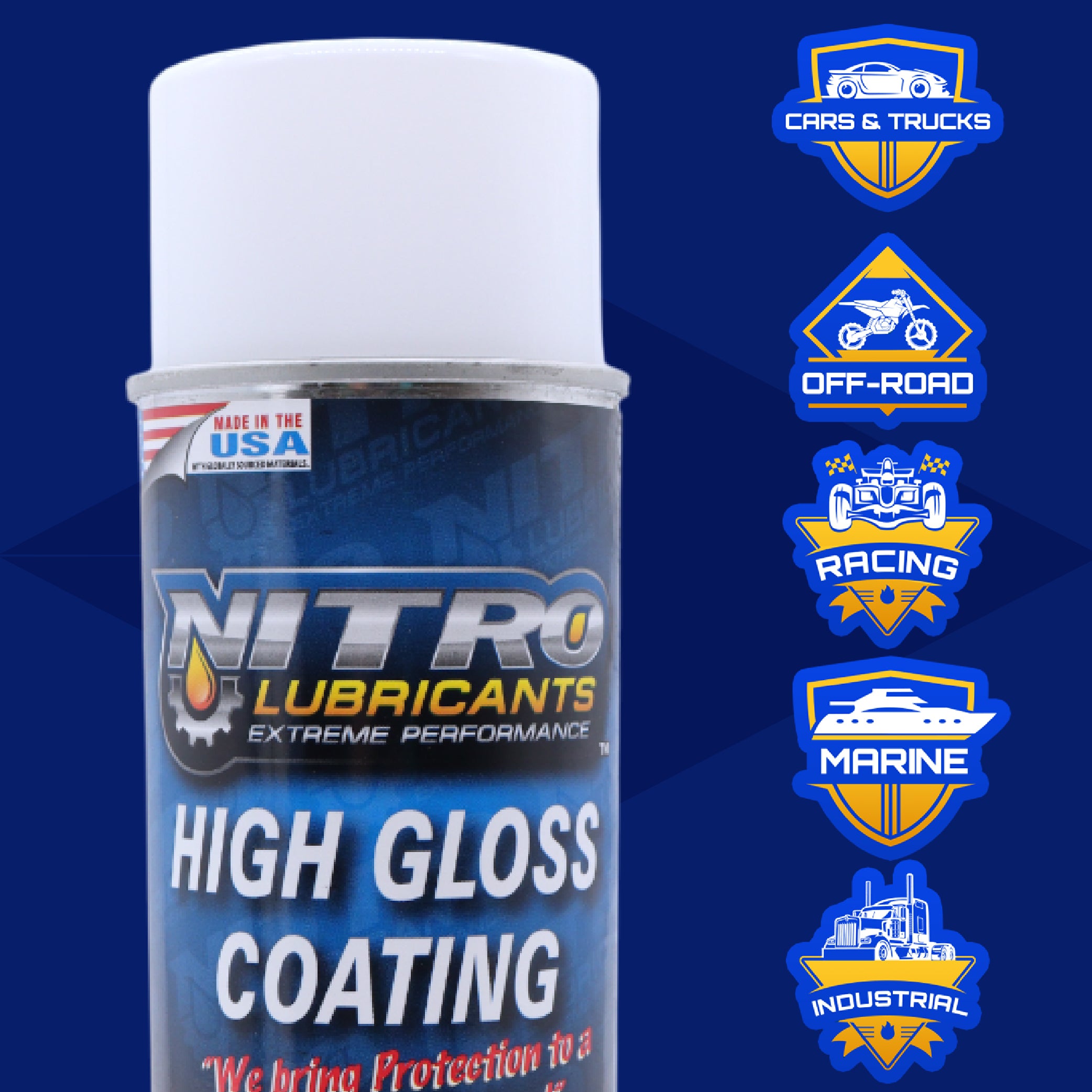 Nitro Lubricants High Gloss Coating – Vinyl & Plastic Shine – Water-Resistant Protection, Instant No-Wipe Formula Reaches Hard Areas – Automotive, Industrial, Off-Road – 12 oz – Made in USA (12-Pack)