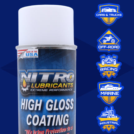 Nitro Lubricants High Gloss Coating – Vinyl & Plastic Shine – Water-Resistant Protection, Instant No-Wipe Formula Reaches Hard Areas – Automotive, Industrial, Off-Road – 12 oz – Made in USA (6-Pack)