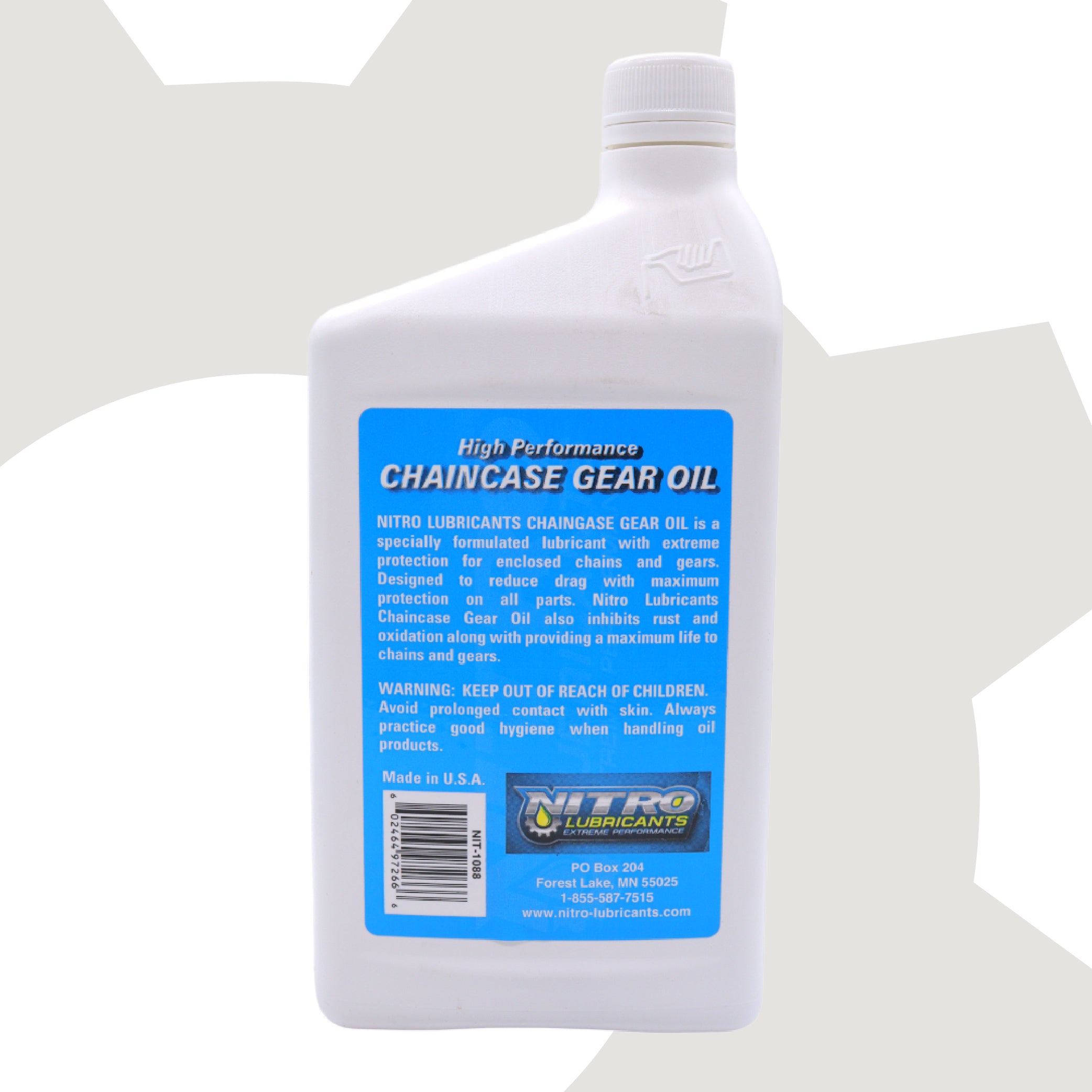 Nitro Lubricants Chaincase Oil – High Film Thickness, Improved Oxidation Control & Wear Resistance – Racing & Off-Road – Extends Engine Life – 1 Quart – Made in USA