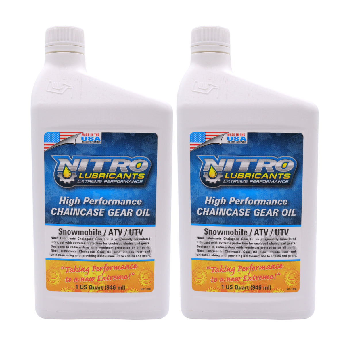 Nitro Lubricants Chaincase Oil – High Film Thickness, Improved Oxidation Control & Wear Resistance – Racing & Off-Road – Extends Engine Life – 1 Quart – Made in USA (2-Pack)