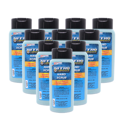 Nitro Lubricants Hand Scrub 400 ml Bottle – Non-Solvent, Super-Concentrated Industrial Hand Soap with Emollients – Heavy-Duty Grease, Oil & Tar Cleaner – Made in USA (10-Pack)