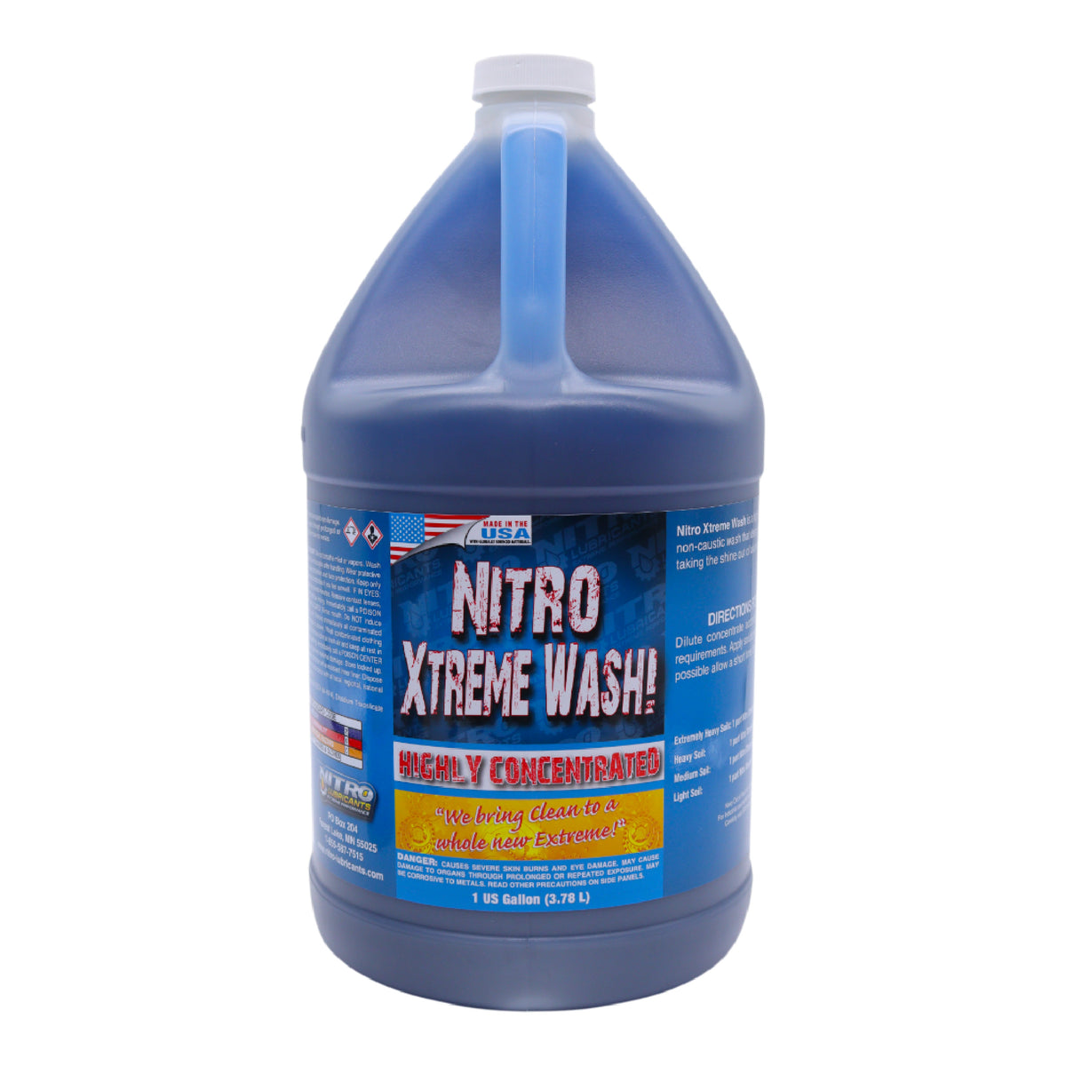 Nitro Lubricants Xtreme Bike Wash (1 GL)  Super Concentrated Heavy-Duty Cleaner and Degreaser for Motorcycles, ATVs, Four Wheelers, and Bicycles - Non-Caustic, Biodegradable, Hard Water Compatible