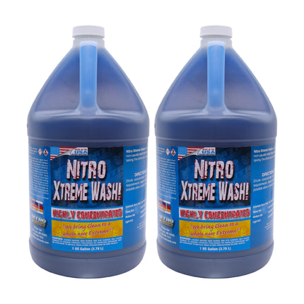 Nitro Lubricants Xtreme Bike Wash(1 GL) Super Concentrated Heavy-Duty Cleaner and Degreaser for Motorcycles, ATVs, Four Wheelers, & Bicycles-Non-Caustic, Biodegradable, Hard Water Compatible (2-Pack)