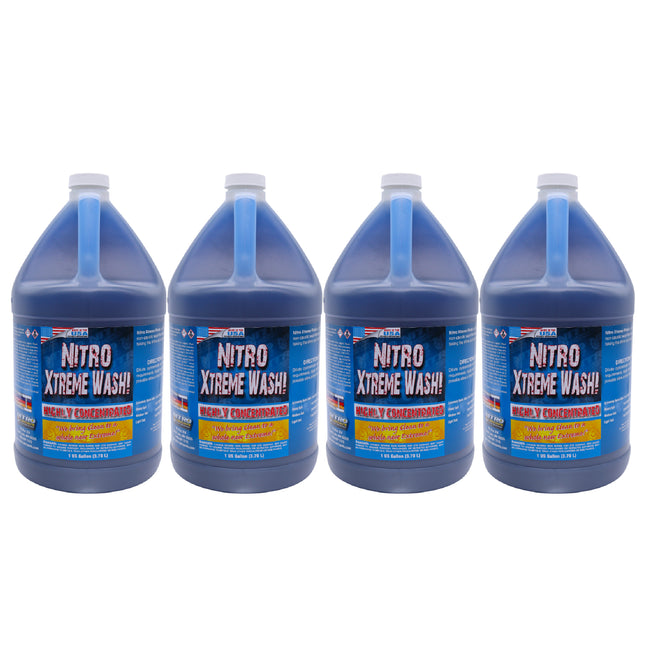 Nitro Lubricants Xtreme Bike Wash(1 GL) Super Concentrated Heavy-Duty Cleaner and Degreaser for Motorcycles, ATVs, Four Wheelers, & Bicycles-Non-Caustic, Biodegradable, Hard Water Compatible (4-Pack)