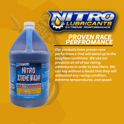 Nitro Lubricants Xtreme Bike Wash(1 GL) Super Concentrated Heavy-Duty Cleaner and Degreaser for Motorcycles, ATVs, Four Wheelers, & Bicycles-Non-Caustic, Biodegradable, Hard Water Compatible (4-Pack)