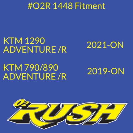 O2 RUSH High‑Performance Adventure Bike & ATV/SXS Air Filter - Fits KTM 790/890/1290 Adventure (2020+) – Washable, Reusable, Maximum Airflow & Engine Protection - CNC‑Pre-Oiled Air Filter 2 Pck