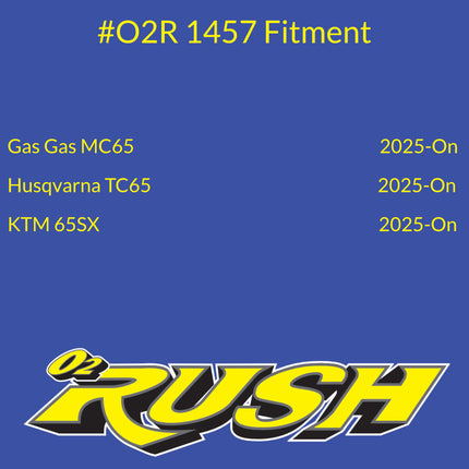 O2 RUSH High-Performance Saw-Tooth Foam Air Filter – Fits KTM 65 SX & Gas Gas MC 65 (2021-2025) – Replaces OEM A40506015000 – Washable Reusable Junior Race Filter