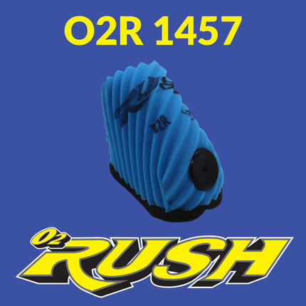 O2 RUSH High-Performance Saw-Tooth Foam Air Filter – Fits KTM 65 SX & Gas Gas MC 65 (2021-2025) – Replaces OEM A40506015000 – Washable Reusable Junior Race Filter