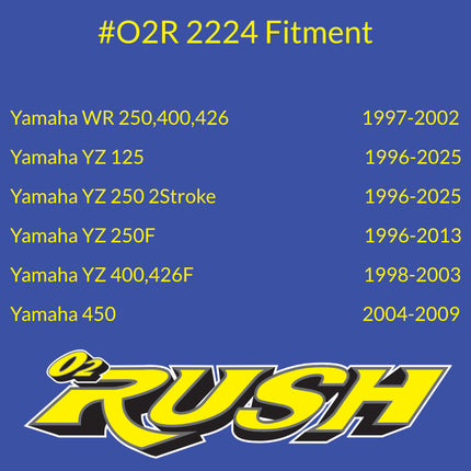 O2 RUSH High-Performance Saw-Tooth Foam Air Filter – Fits All TM 2T & 4T Models 2002-2025 (85/100/125/144/250/300/450/530) – Washable Reusable Race Proven