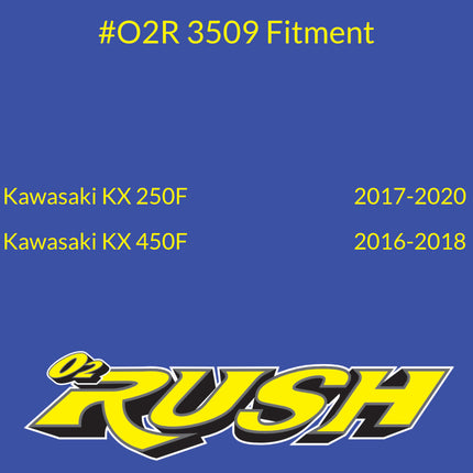 O2 RUSH High-Performance Saw-Tooth Foam Air Filter – Fits Kawasaki KX250F (2017-2025) & KX450F (2019-2025) – Replaces OEM 11013-0766 – Washable Reusable Race Proven
