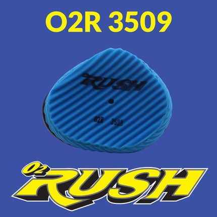 O2 RUSH High-Performance Saw-Tooth Foam Air Filter – Fits Kawasaki KX250F (2017-2025) & KX450F (2019-2025) – Replaces OEM 11013-0766 – Washable Reusable Race Proven
