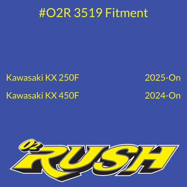 O2 RUSH High Performance Saw-Tooth Foam Air Filter - Max Airflow & Filtration - Fits Kawasaki KX450F 2006-2024, KX250F/KX250 2006-2024, KLX450R 2008-2019 - Washable Reusable (OEM 11013-0833)