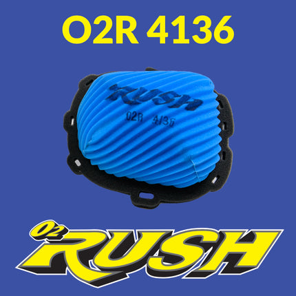 O2 RUSH High-Performance Saw-Tooth Foam Air Filter - Fits Honda CRF450R (21-25), CRF450RX (21-25), CRF250R (22-25), CRF250RX (22-25) - Replaces OEM 17213-MKE-AF0  Washable & Race Proven