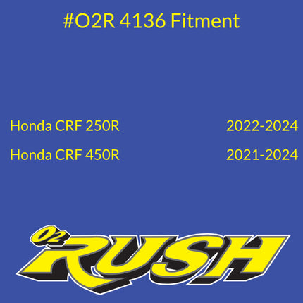 O2 RUSH High-Performance Saw-Tooth Foam Air Filter - Fits Honda CRF450R (21-25), CRF450RX (21-25), CRF250R (22-25), CRF250RX (22-25) - Replaces OEM 17213-MKE-AF0  Washable & Race Proven