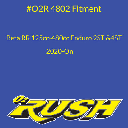 O2 RUSH High-Performance Saw-Tooth Foam Air Filter – Fits Beta RR 125 200 250 300 350 390 430 480 2T/4T 2020-2025 & X-Trainer – Replaces OEM 037.38.002.82.00 – Washable Reusable Race Proven