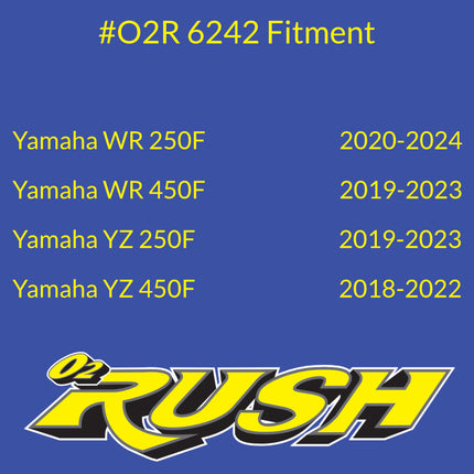 O2 RUSH High-Performance Saw-Tooth Foam Air Filter - Max Power & Dust Protection - Fits Yamaha YZ450F / YZ450FJL / YZ450FJW 2014-2025, WR250F 2015-2025 - Washable & Reusable (OEM BR9-14451-00-00)