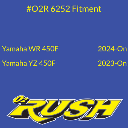 O2 RUSH High-Performance Saw-Tooth Foam Air Filter – Fits Yamaha YZ450F (2023-2025) & WR250F (2020-2025) – Replaces OEM BHR-14451-00 – Washable Reusable Race Proven