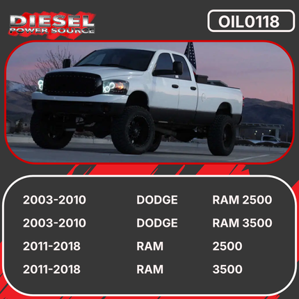 Diesel Power Source 12" Stainless Steel Flexible Turbo Oil Drain Tube Cummins 5.9L 6.7L 12V 24V ISX Turbo Drain Line Kit Universal Fit High Temperature Braided Hose Performance