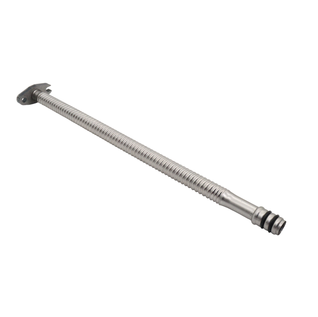 Diesel Power Source 19" Stainless Steel Flexible Turbo Oil Drain Tube Cummins 5.9L 6.7L 12V 24V ISX Turbo Drain Line Kit Universal Fit High Temperature Braided Hose Performance