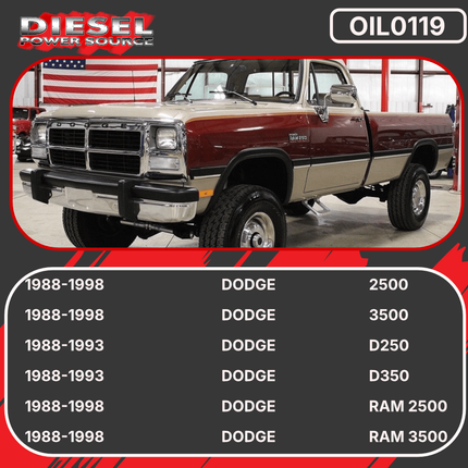 Diesel Power Source 19" Stainless Steel Flexible Turbo Oil Drain Tube Cummins 5.9L 6.7L 12V 24V ISX Turbo Drain Line Kit Universal Fit High Temperature Braided Hose Performance