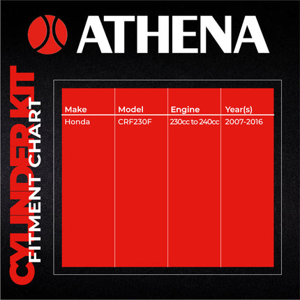 Athena P400210100054 240cc Big Bore Cylinder Kit (67mm Bore) - Forged Piston Performance Upgrade, Converts 230cc to 240cc, Compatible with Honda CRF230F 2007-2016
