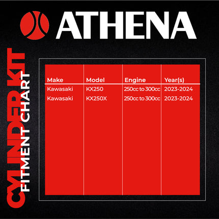 Athena P400250100030 300cc Big Bore Cylinder Kit (85mm Bore) - Forged Piston Performance Upgrade, Converts 250cc to 300cc, Compatible with Kawasaki KX250 & KX250X 2023-2024