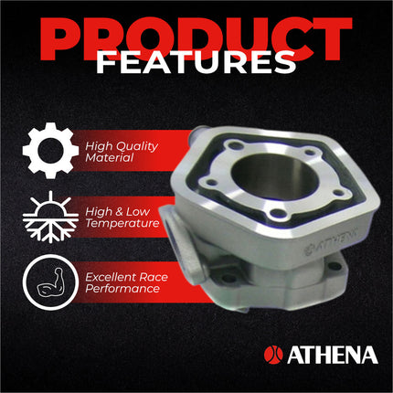 Athena P400270100002 80cc Big Bore Cylinder Kit with Cylinder Head (50mm Bore) - Premium 2-Stroke Performance Upgrade, Compatible with KTM 65 SX 2001-2008